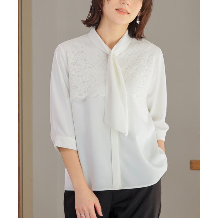 トップス ブラウス ボウタイブラウス | Honeys | 詳細画像4 