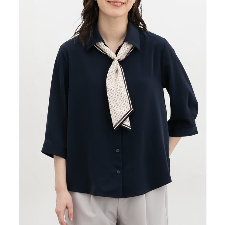 ネイビー | トップス ブラウス オフィス | Honeys