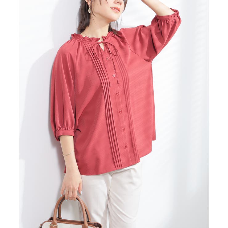 レッド | トップス ブラウス フリル | Honeys