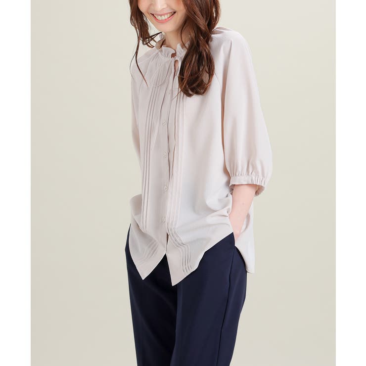 グレージュ | トップス ブラウス フリル | Honeys