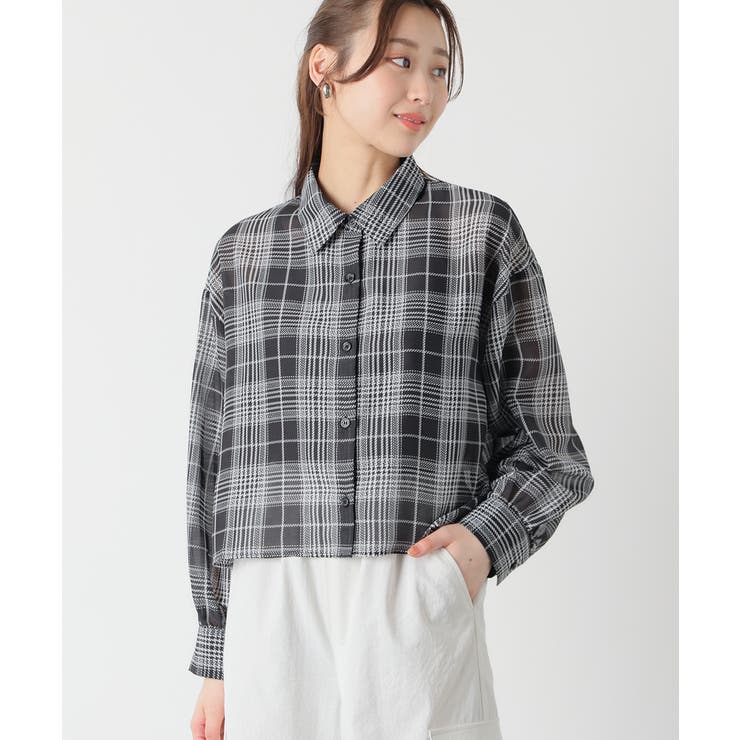 クロチェック | トップス シャツ キャミソール付き | Honeys