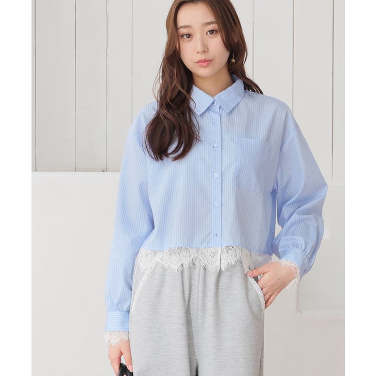 ブルーストライプ | トップス シャツ ブラウス | Honeys