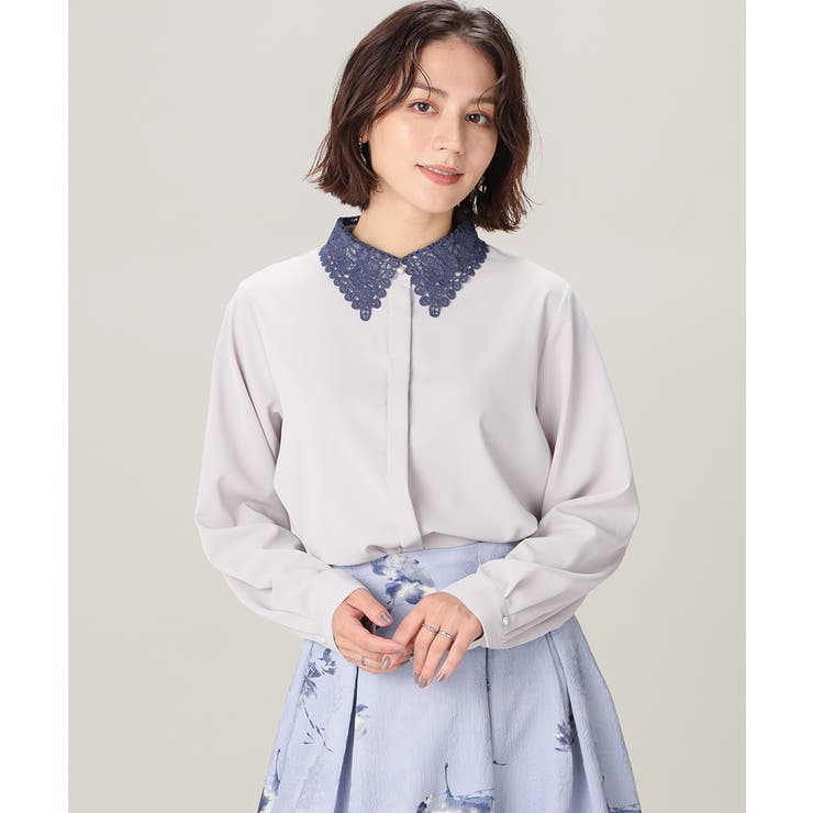 グレージュ | トップス ブラウス 長袖 | Honeys