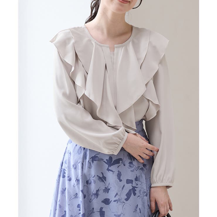 グレージュ | トップス ブラウス 長袖 | Honeys