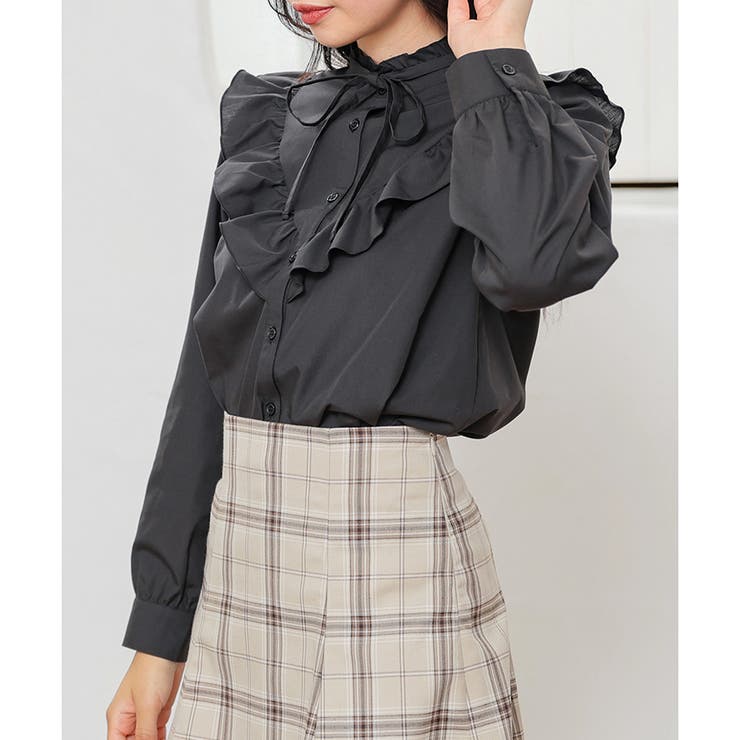 ブラック | トップス ブラウス 長袖 | Honeys