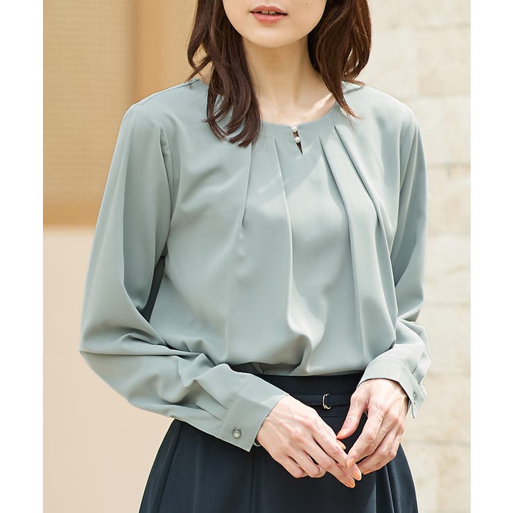 スモーキーミント | トップス ブラウス 長袖 | Honeys