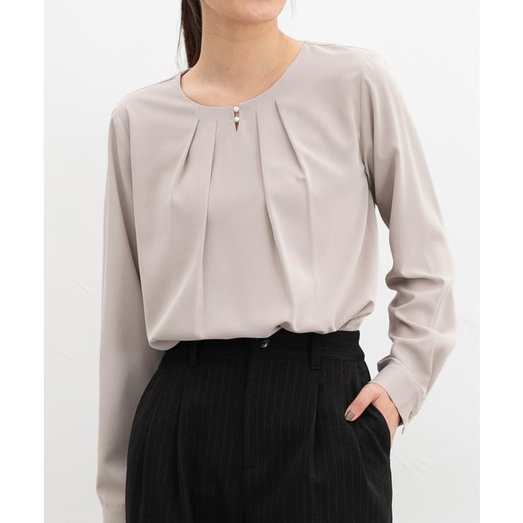 ピンクベージュ | トップス ブラウス 長袖 | Honeys