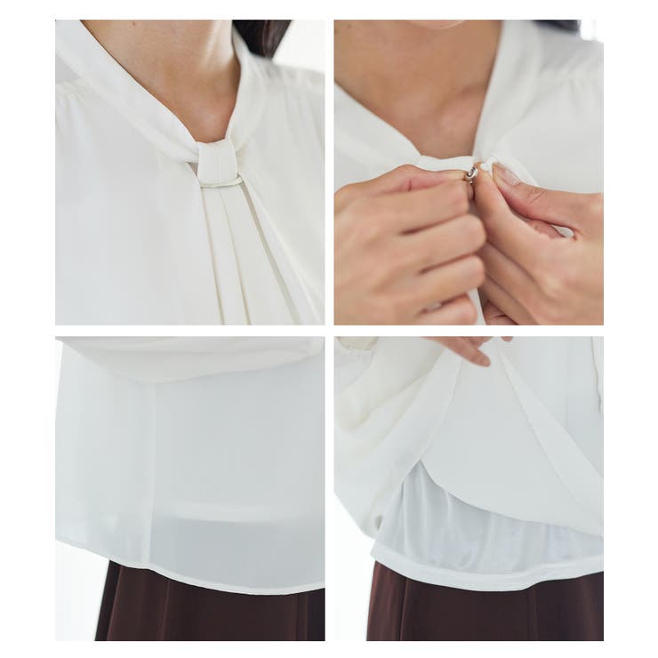 トップス ブラウス 長袖 | Honeys | 詳細画像14 