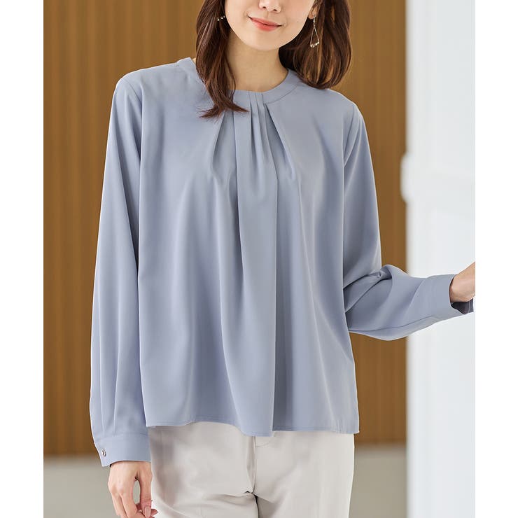スモーキーブルー | トップス ブラウス 長袖 | Honeys