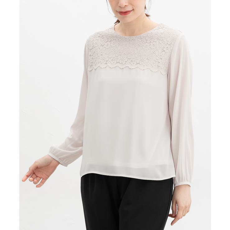 ライトベージュ | トップス ブラウス 長袖 | Honeys