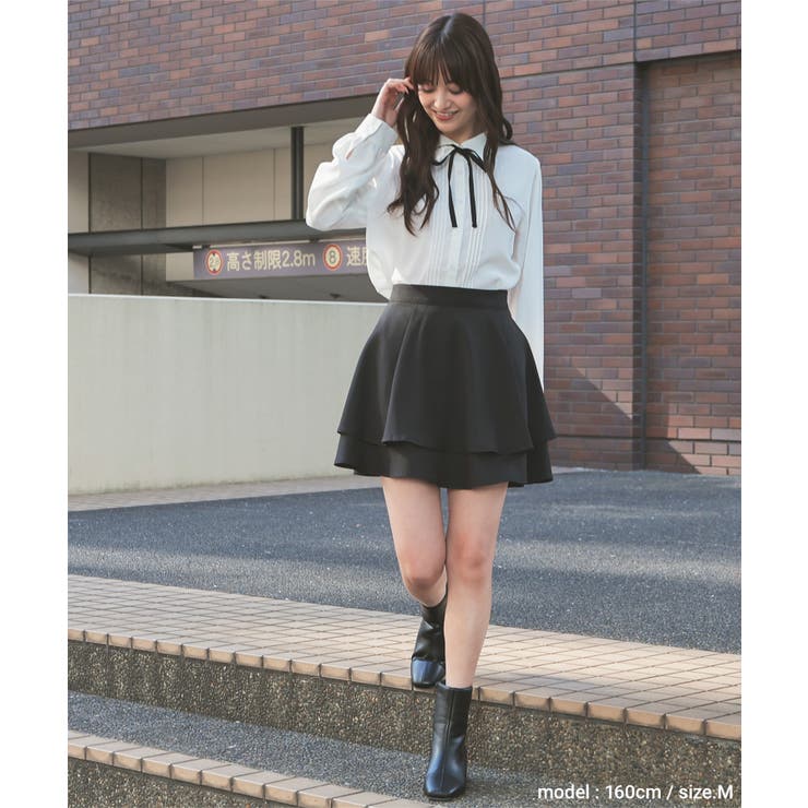 バストボリューム長袖トップス ホワイト/ブラック 楽天市場】バックドロストシャツ トップス ブラウス シャツ 長袖