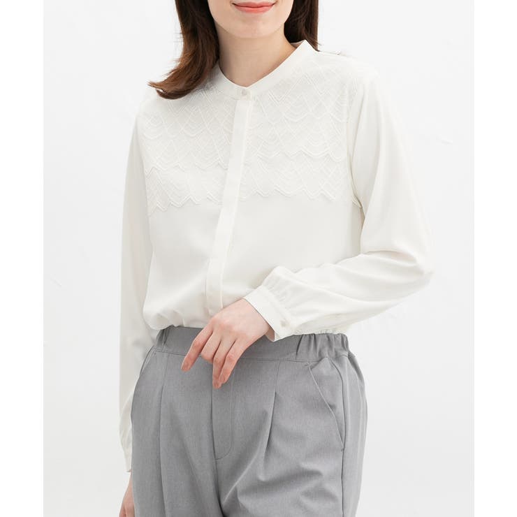 アイボリー | トップス ブラウス 長袖 | Honeys