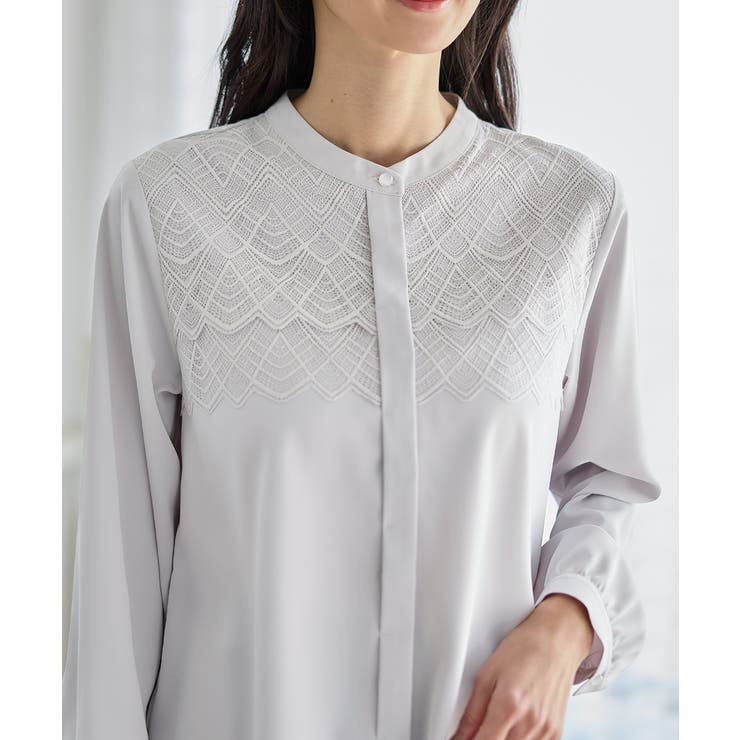 ライトグレー | トップス ブラウス 長袖 | Honeys