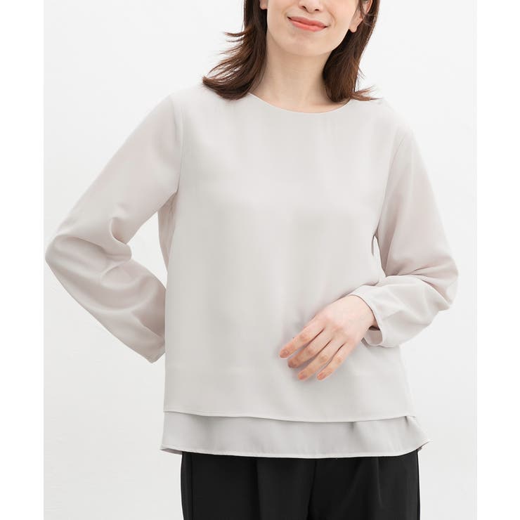 グレージュ | トップス ブラウス 長袖 | Honeys
