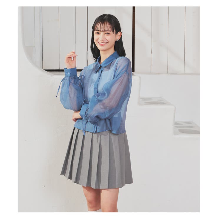 【再入荷】 トップス シャツ[品番：HNSW0010613]｜Honeys シアーシャツ スパイク・シューズ