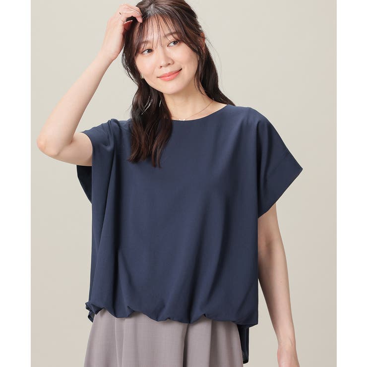 ネイビー | トップス ブラウス 半袖 | Honeys