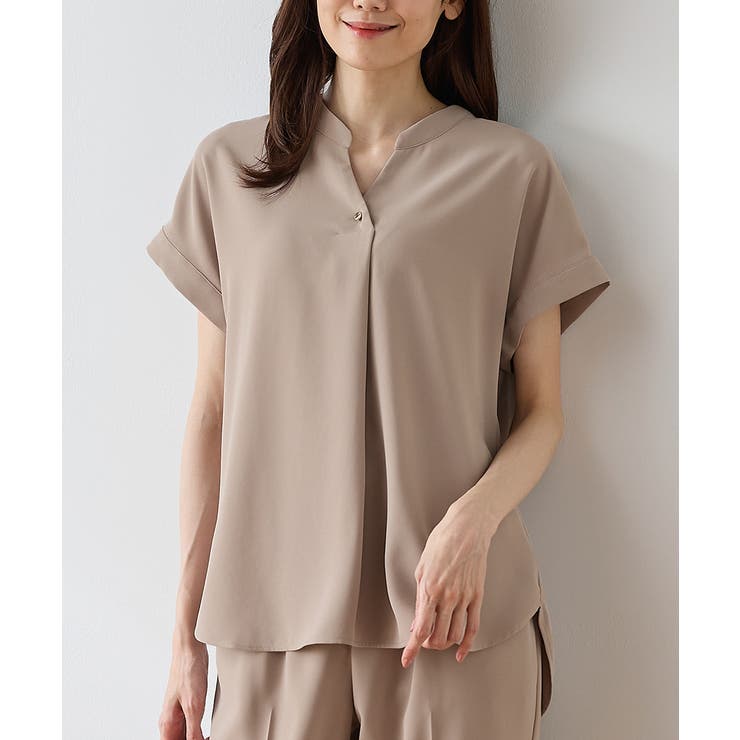 グレージュ | トップス ブラウス 半袖 | Honeys