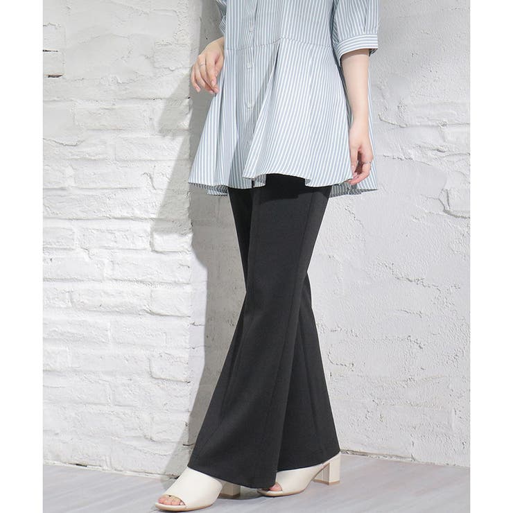 ブラック | 【ハニーズ】ボトムス パンツ フレアパンツ | Honeys