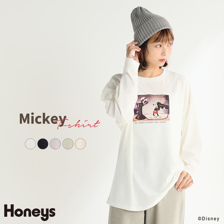 ディズニー ミッキー Tシャツ 品番 Hnsw Honeys ハニーズ のレディースファッション通販 Shoplist ショップリスト