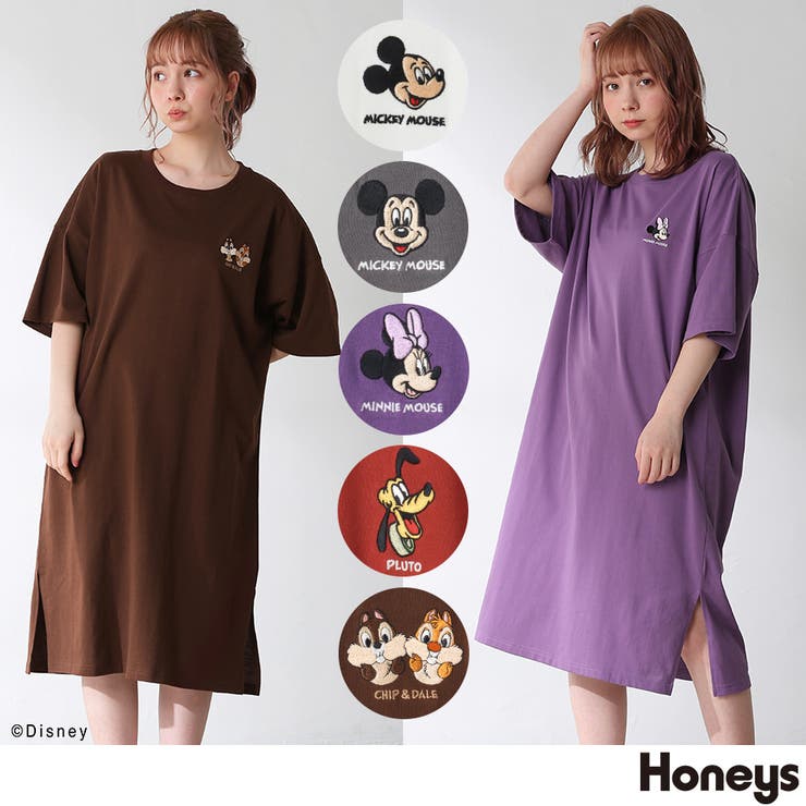 ワンピース Tシャツワンピ 半袖 品番 Hnsw Honeys ハニーズ のレディースファッション通販 Shoplist ショップリスト