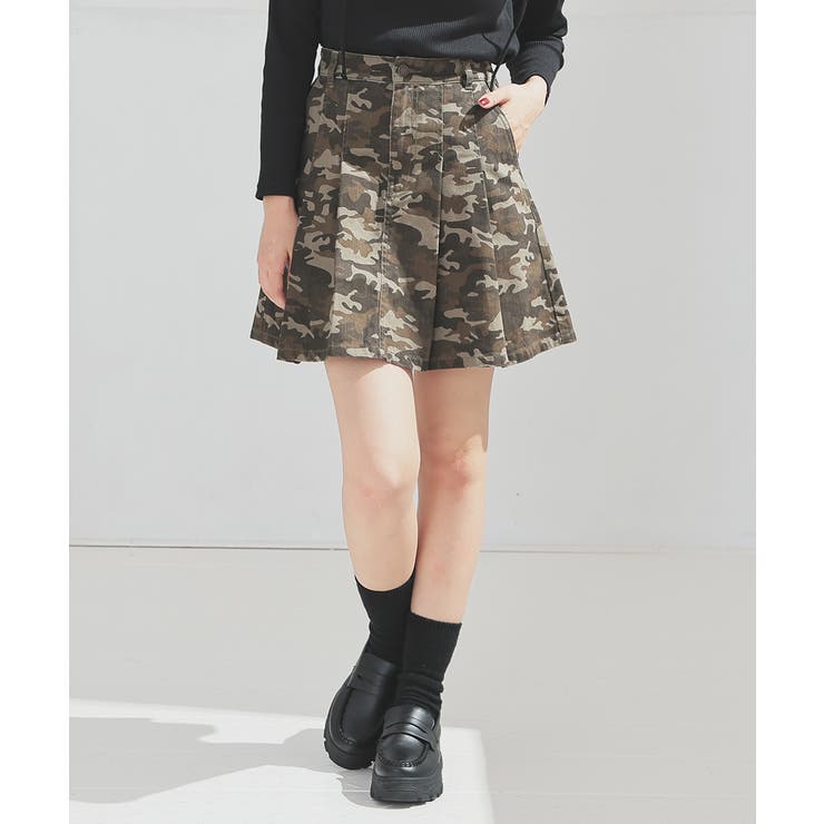 カーキ迷彩 | ボトムス スカート ミニスカート | Honeys