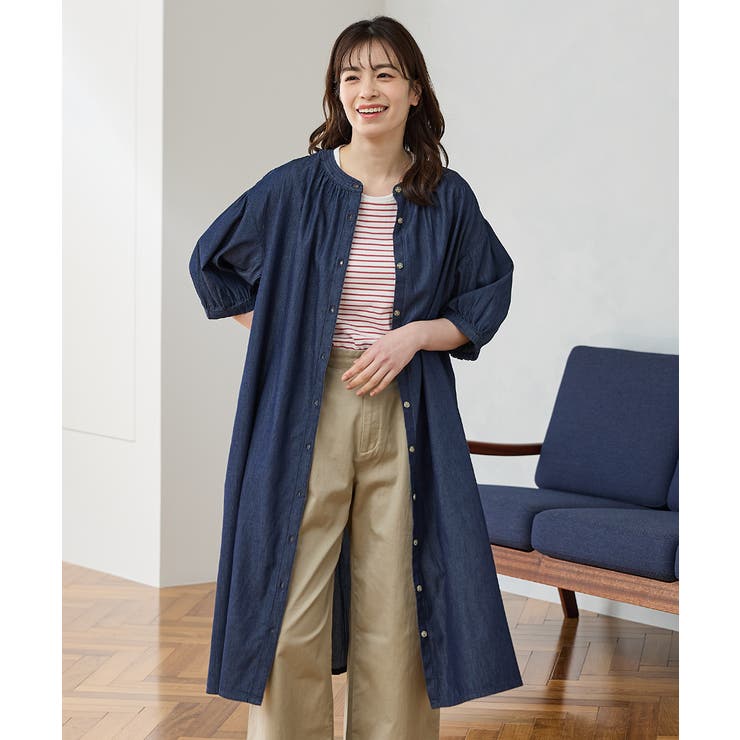 インディゴ | ワンピース ロング丈 デニムワンピース | Honeys