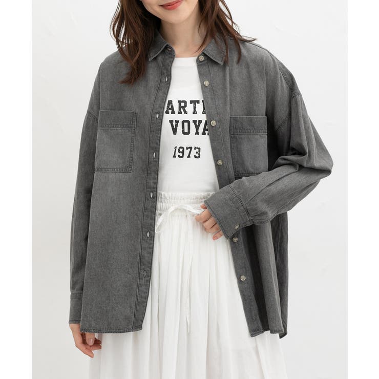 グレー | トップス シャツ デニムシャツ | Honeys