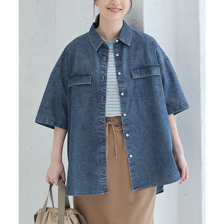 ライトインディゴ | トップス デニムシャツ ブラウス | Honeys