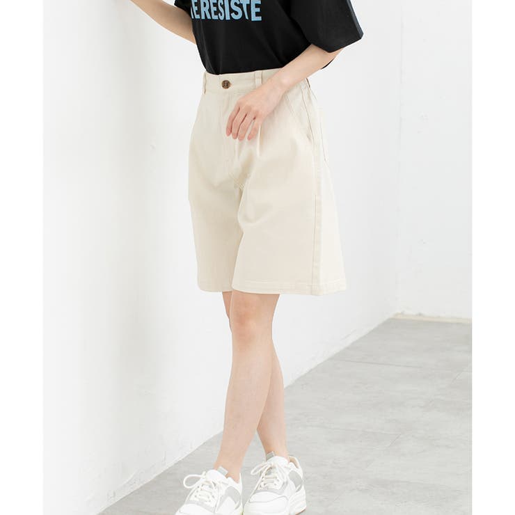 アイボリー | ボトムス ハーフパンツ 綿 | Honeys