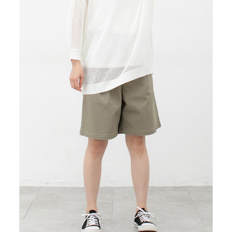 カーキ | ボトムス ハーフパンツ 綿 | Honeys