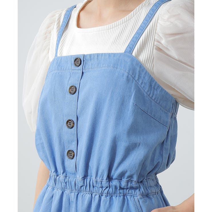 オールインワン デニム 綿 | Honeys | 詳細画像9 