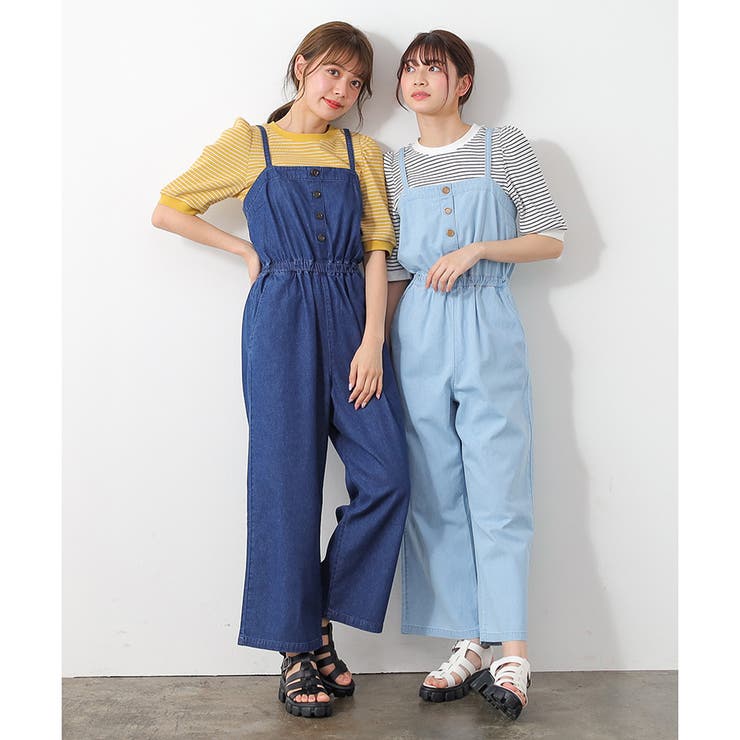 オールインワン デニム 綿 | Honeys | 詳細画像17 