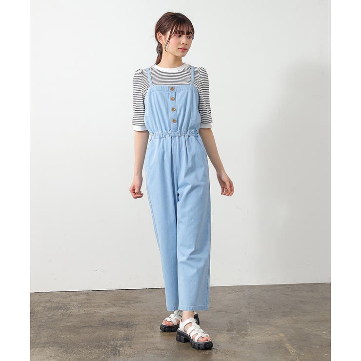 オールインワン デニム 綿 | Honeys | 詳細画像2 