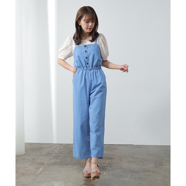 オールインワン デニム 綿 | Honeys | 詳細画像5 