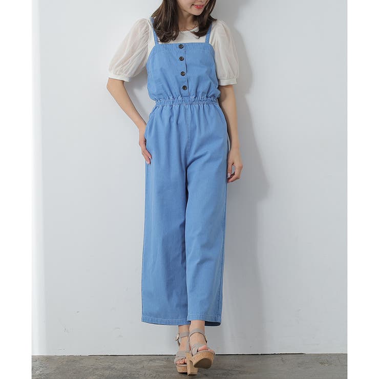 オールインワン デニム 綿 | Honeys | 詳細画像6 