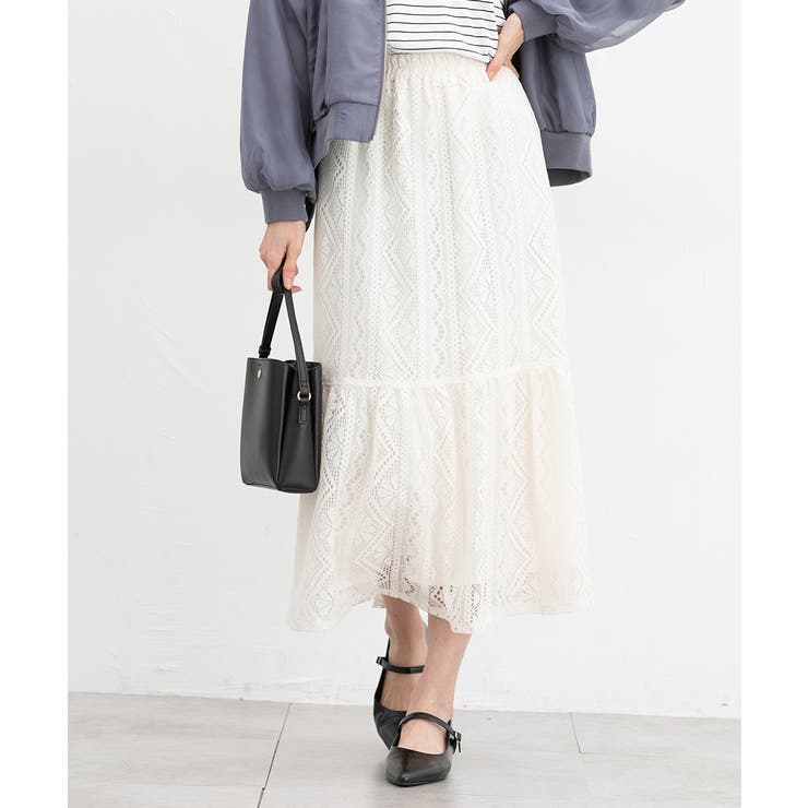 アイボリー | ボトムス スカート ロングスカート | Honeys