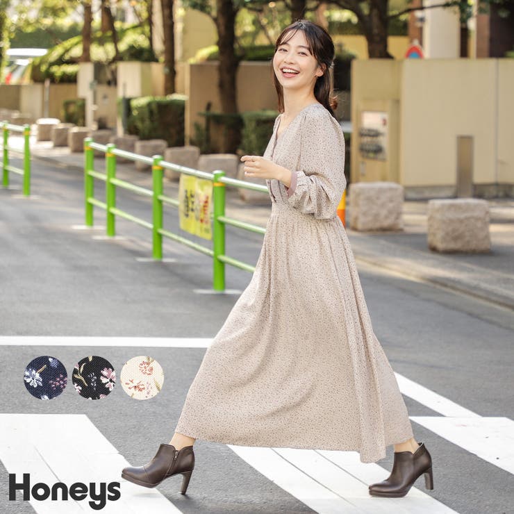 ワンピース 長袖 ｖネック 品番 Hnsw Honeys ハニーズ のレディースファッション通販 Shoplist ショップリスト