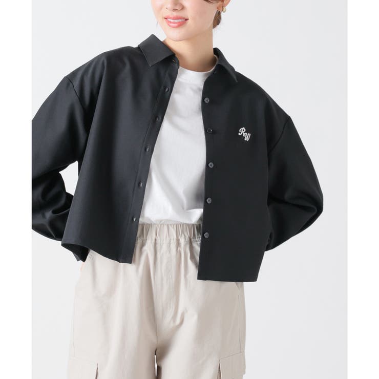 ブラック | シャツ レディース ショート丈 | Honeys