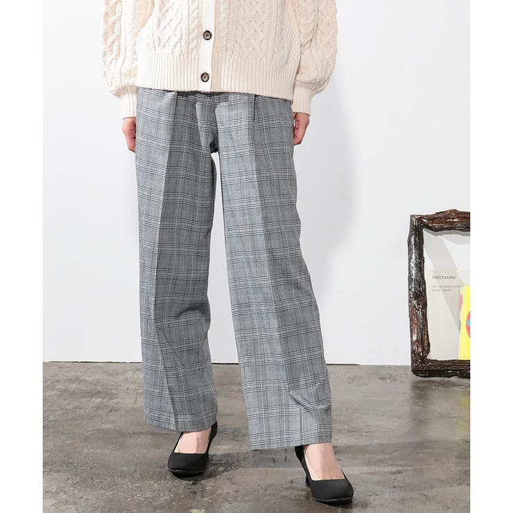 パンツ ストレートパンツ チェック柄 品番 Hnsw Honeys ハニーズ のレディース ファッション通販 Shoplist ショップリスト