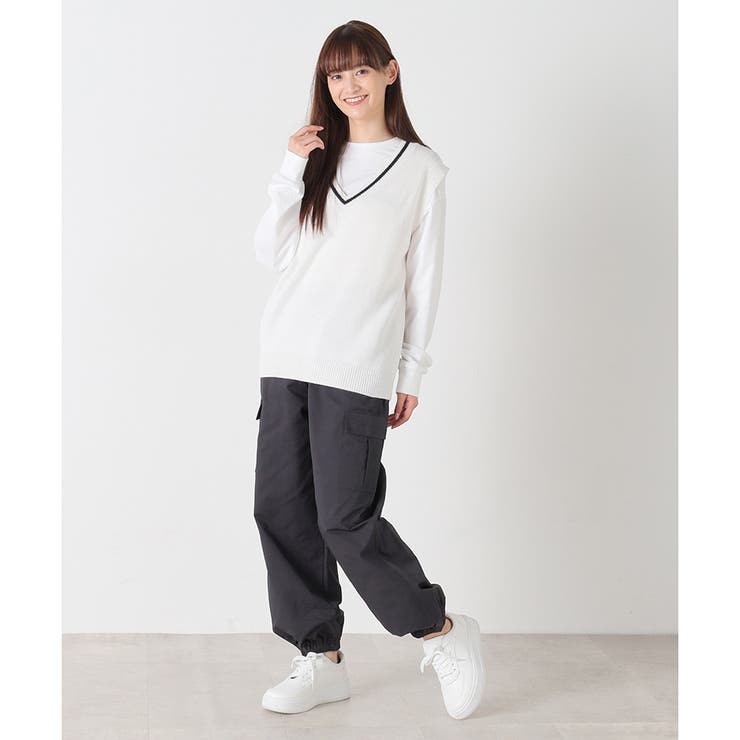 パンツ レディース ゆったり | Honeys | 詳細画像4 