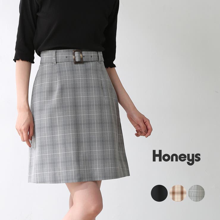 スカート ミニスカート 台形スカート | Honeys | 詳細画像1 
