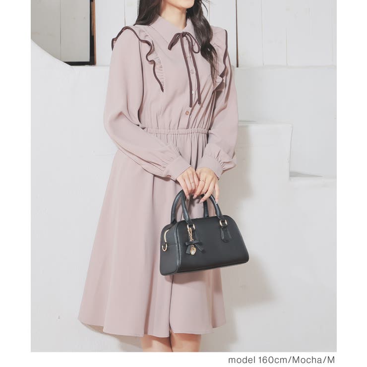 ワンピース フリルワンピース 長袖 | Honeys | 詳細画像10 