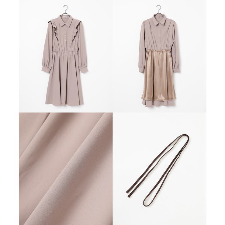 ワンピース フリルワンピース 長袖 | Honeys | 詳細画像16 