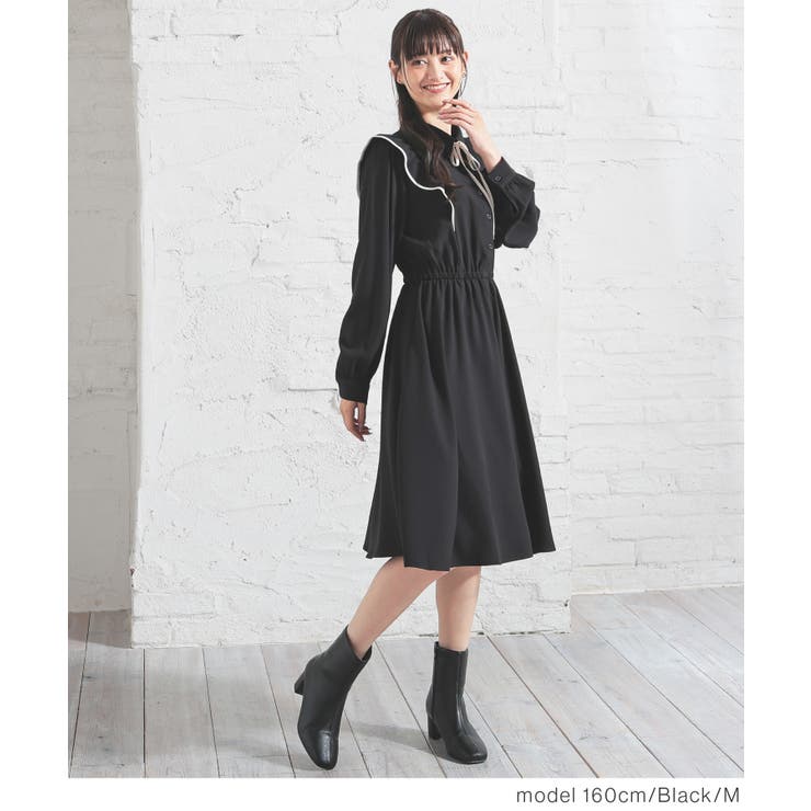 ワンピース フリルワンピース 長袖 | Honeys | 詳細画像2 