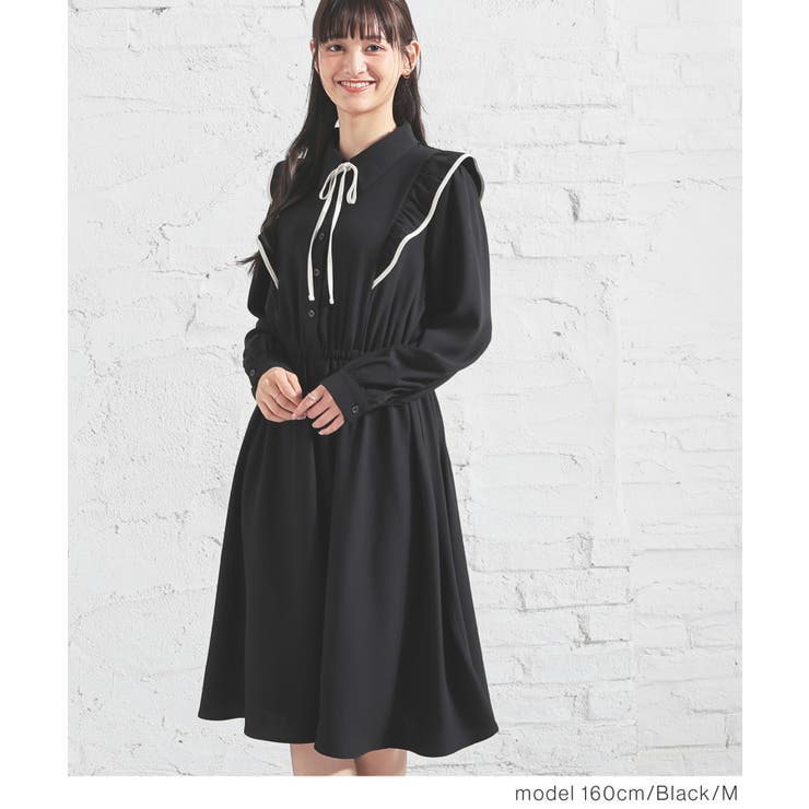 ワンピース フリルワンピース 長袖 | Honeys | 詳細画像4 