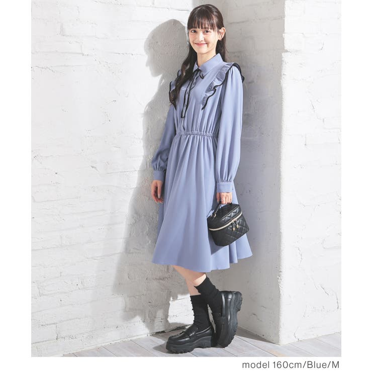 ワンピース フリルワンピース 長袖 | Honeys | 詳細画像5 