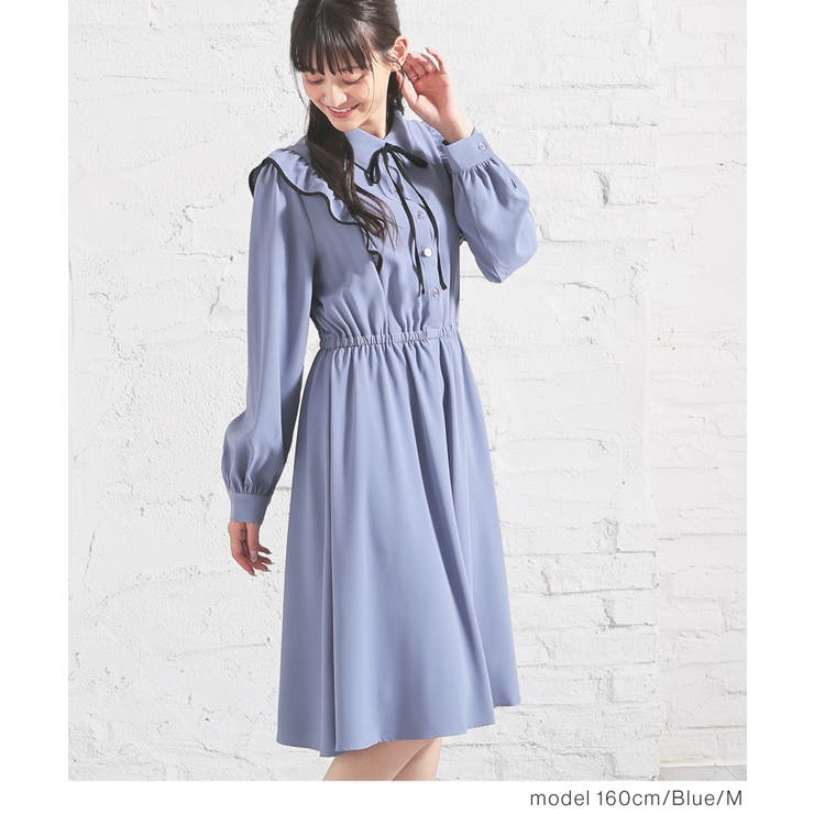 ワンピース フリルワンピース 長袖 | Honeys | 詳細画像7 