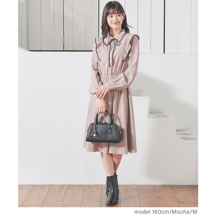 ワンピース フリルワンピース 長袖 | Honeys | 詳細画像8 