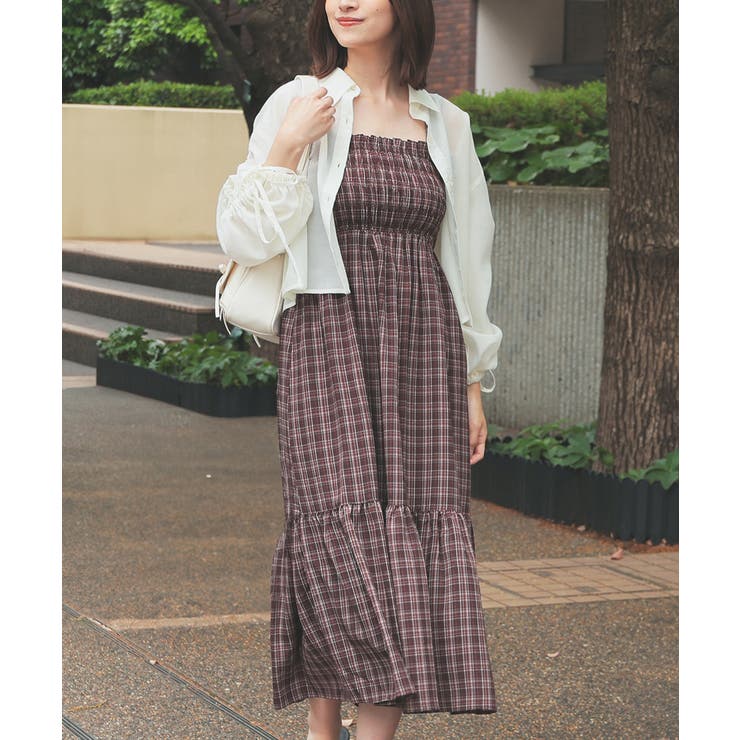 チャチェック | ワンピース キャミワンピース ノースリーブ | Honeys