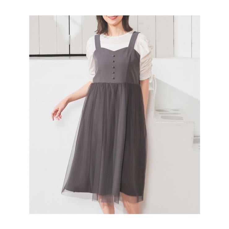 ワンピース ジャンスカ ジャンパースカート | Honeys | 詳細画像13 